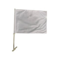Qualisub Custom Double-Sided Printing Heat Sublimation Car Flag White Hot Press Offset Plate Window Flag Pole Customizable Flag