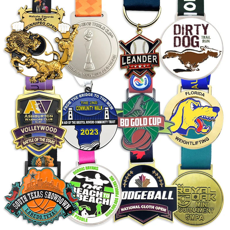 Factory Gold Silver Copper Metal Taekwondo Judo Football Armwrestling Badminton Marathon Custom Sports Medals/medalla Deportivas
