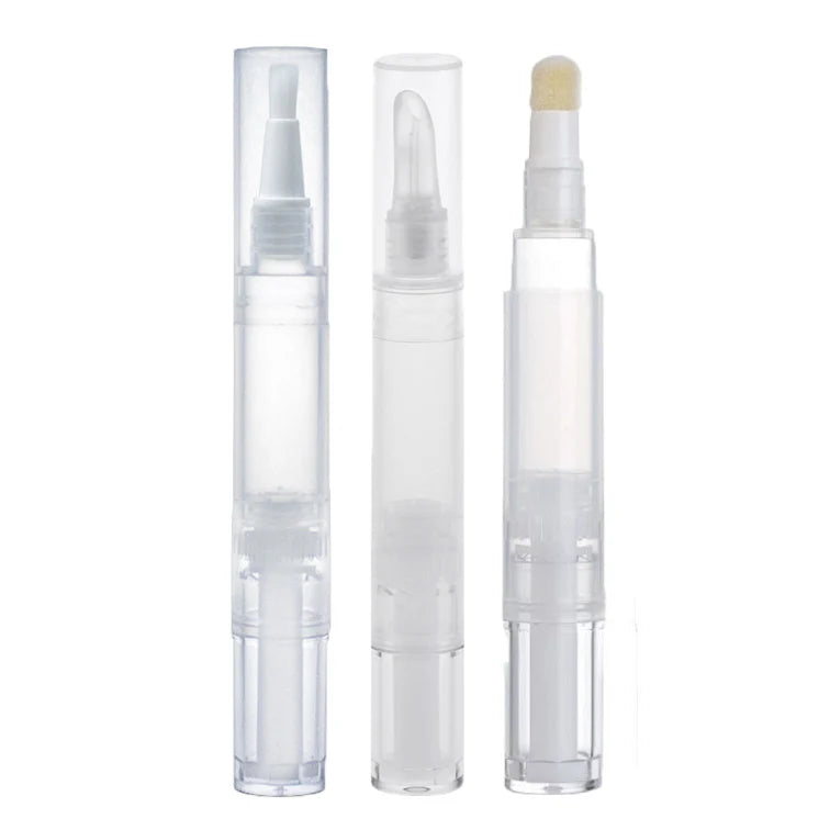 Custom logo 3ml 5ml Makeup Accessories Tube Container Lip Gloss Cuticle Oil Nail Polish Empty Twist Pen with Brush Applicator