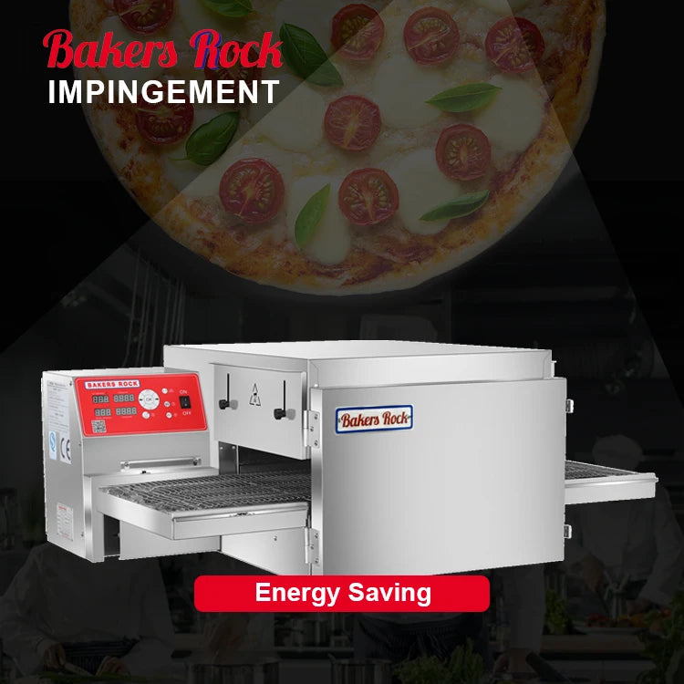 Stainless Steel Stackable Ventless Countertop Impinger Electric Conveyor Belt Pizza Ovens