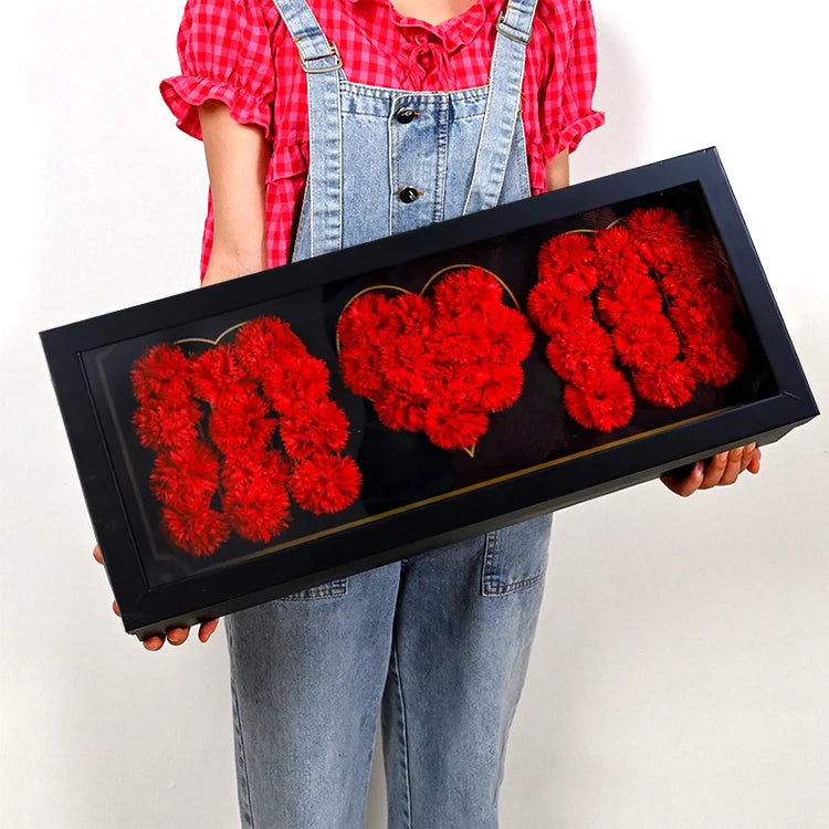 Wholesale square Paper Gift Packaging Bouquets Box I love You Flower Gift Box for Flowers
