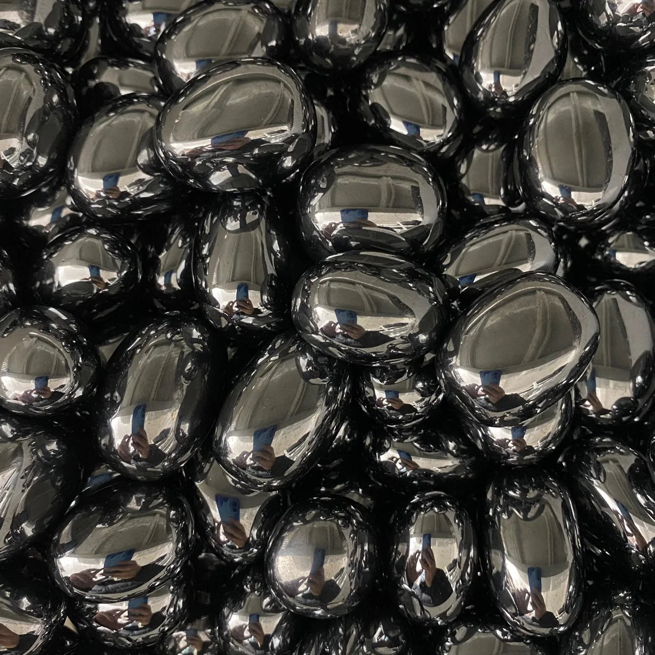 Diy Natural Crystal Healing Stone Energy Crystal Tumbled Stone Terahertz Palm Stone for Decorate