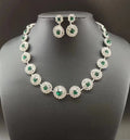 Wedding Jewelry Sets Choker Necklace Prom Costume Jewelry Set for Women Bride Crystal Necklace Earrings Set
