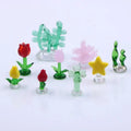 Wonderful Mixed Designs Miniature Glass Flower Sea Wave Figurine