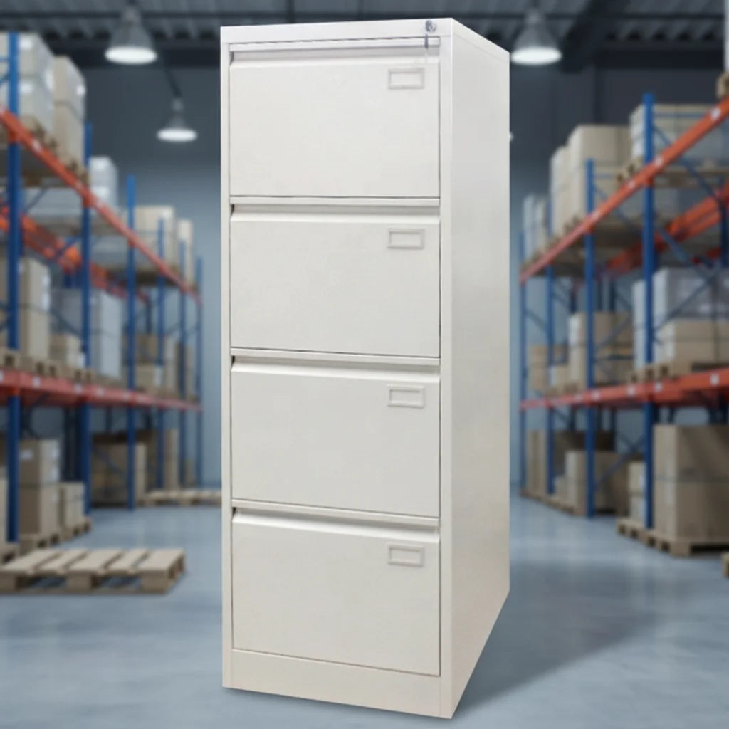 Modern 4-Drawer Metal Filing Cabinet for Home Office Bedroom Workshop Gym School Hotel Use