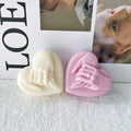 Heart Hand in Hand Candle Mold Gypsum Grinder Heart-Shaped Chocolate Wedding Cake Baking Silicone Mold
