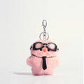 Plush Pig Keychain Cute Kawaii Necktie Scarf Glasses Heart Pearl Animal Charm Doll Toys Key Chain Backpack Bag Pendant Key Ring