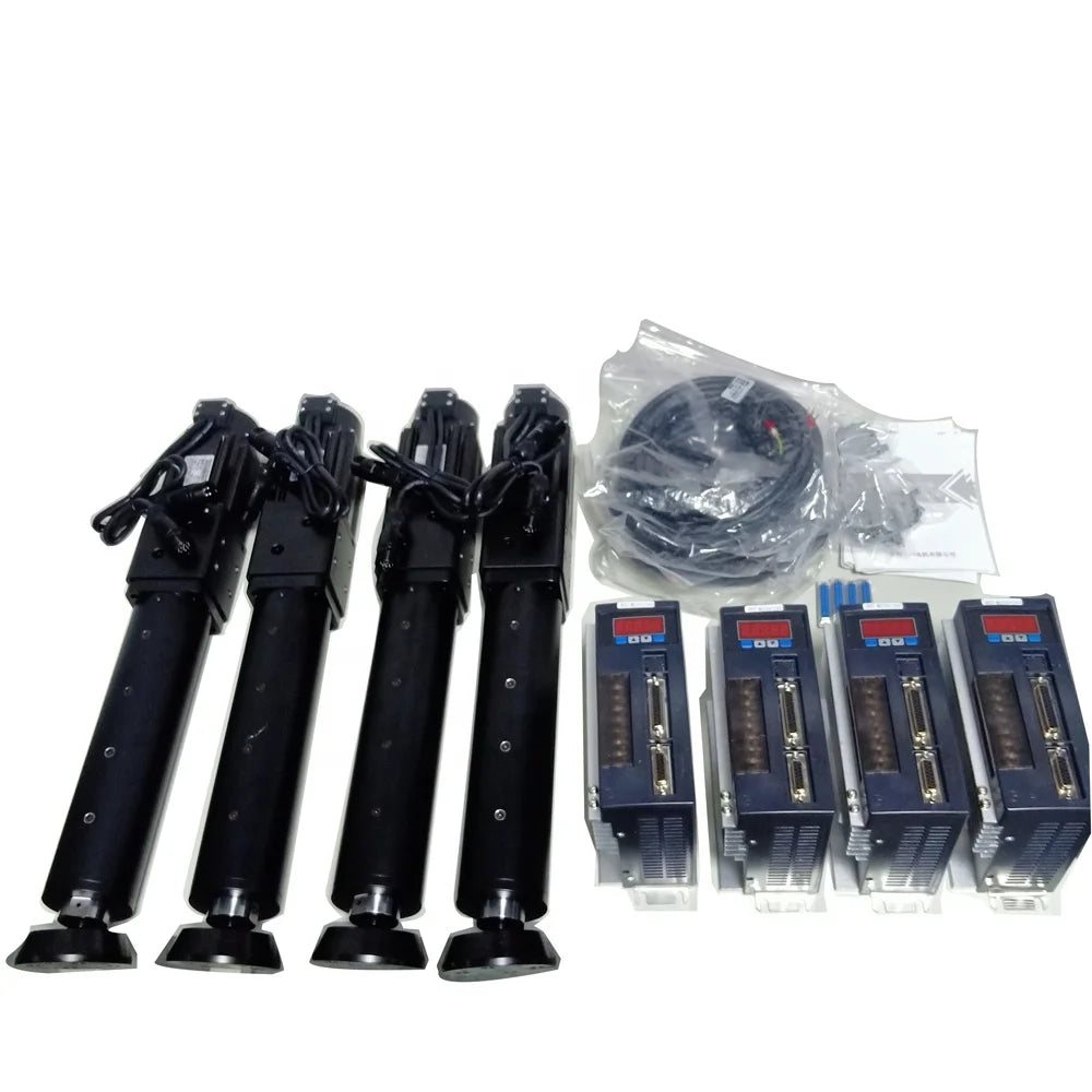 TELA TMPF1-4DOF-100 Servo Linear Actuator Kits DIY 4DOF Platform Kits AC Servo Motor Driver for Racing/Flight Simulators