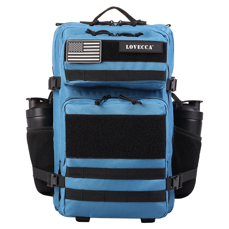 Custom Logo Peacock Blue 45L Waterproof Camping Sport Travel Bag Large Gym Backpack Gym Bag
