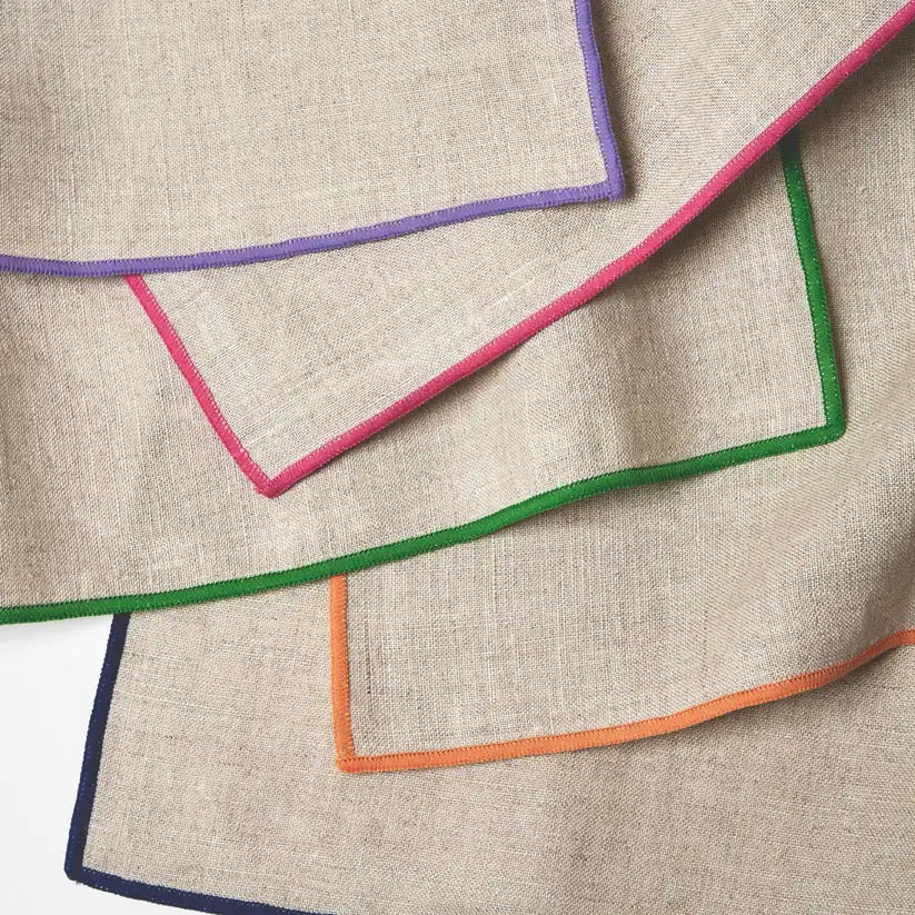 100% French Flax Linen Table Cloth and Placemat Handmade Modern Style Cloth Napkin Accessory
