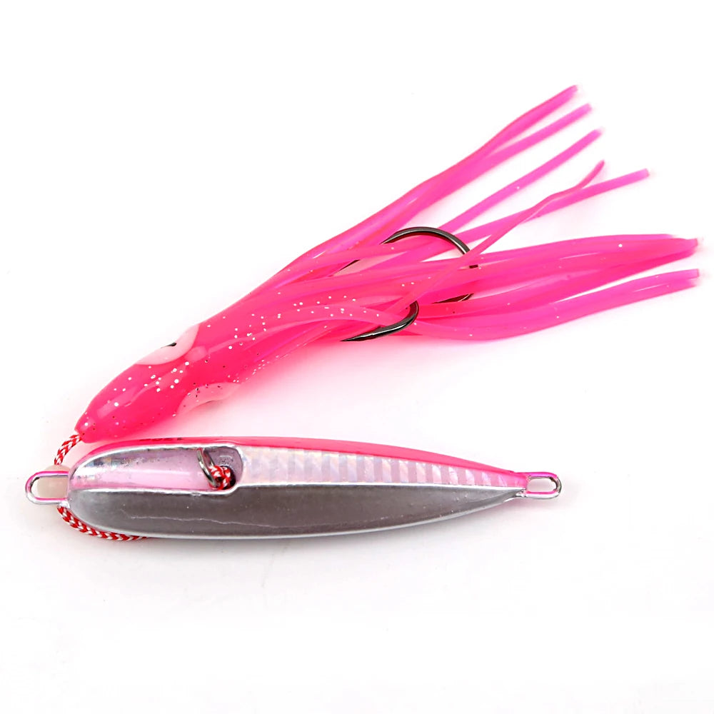 Topline 40g 80g Luminous Deep Metal Hard Fishing Jigs Lead Lures Saltwater Artificial Bait Boats Slow Pitch Metal Jigging Lure