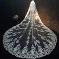 S1209A Hot -selling High -quality New Trailer Wedding Accessories Bride White Rice White Lace Sequins 3m Veils for Women