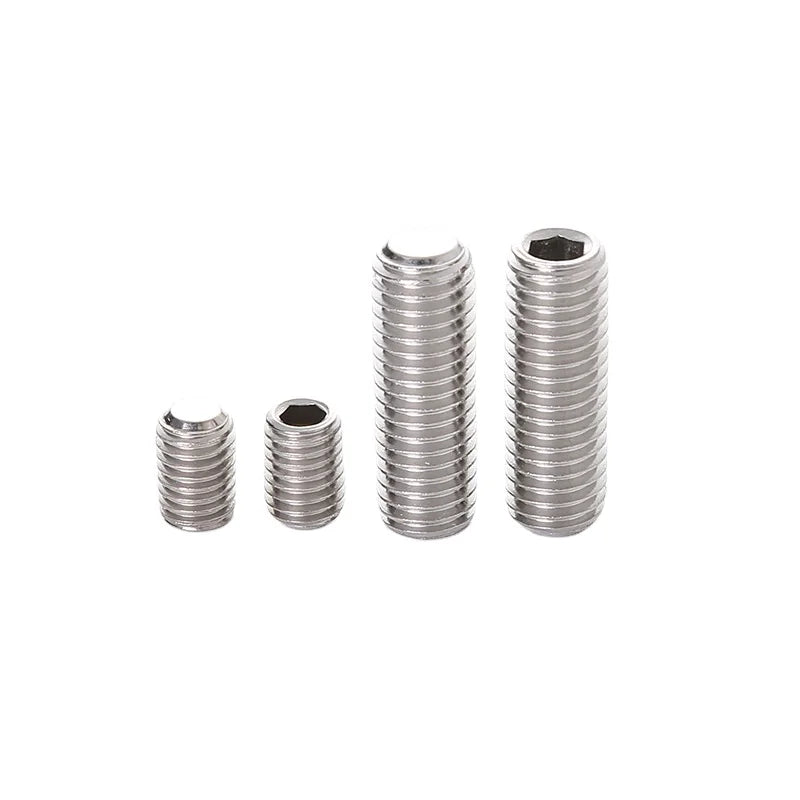 DIN913 Flat Point Hex Socket Head Set Screws Hexagon Insert Allen Screw Customizable  Hex Socket Cone Point Grub Screw