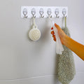 RTS Double Sided Plastic Magic Hook Self-Adhesive Nylon Waterproof for Clothes for Bathroom Living Room Transparent Wall Hook