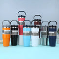 Wholesale Custom Logo 30oz 304 Stainless Steel Portable Travel Vacuum Tumbler with Handle 6-12 Hours Thermal Insulation