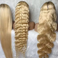 180 200 250 Density Human Hair 613 Wig Virgin Cuticle Aligned Hair Hd Lace Frontal Wig Raw Indian Hair Blond Lace Front Wigs