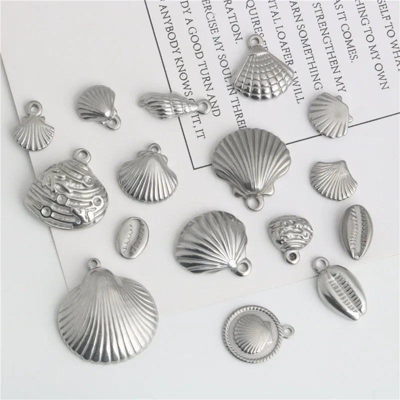 Stainless Steel Conch Pendant Necklace Bracelet Accessories Taige Jewelry Steel Diy Jewelry Accessories