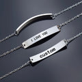 Customized Bracelet Stainless Steel Engraved Bracelet Lettering Bangle Silver Color Jewelry Women Girl Custom Anklet