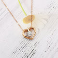 Romantic Heart Shape Pendent Necklace 18K Real White Gold Pendant Natural Diamond Women Jewelry 18k White Gold Necklace