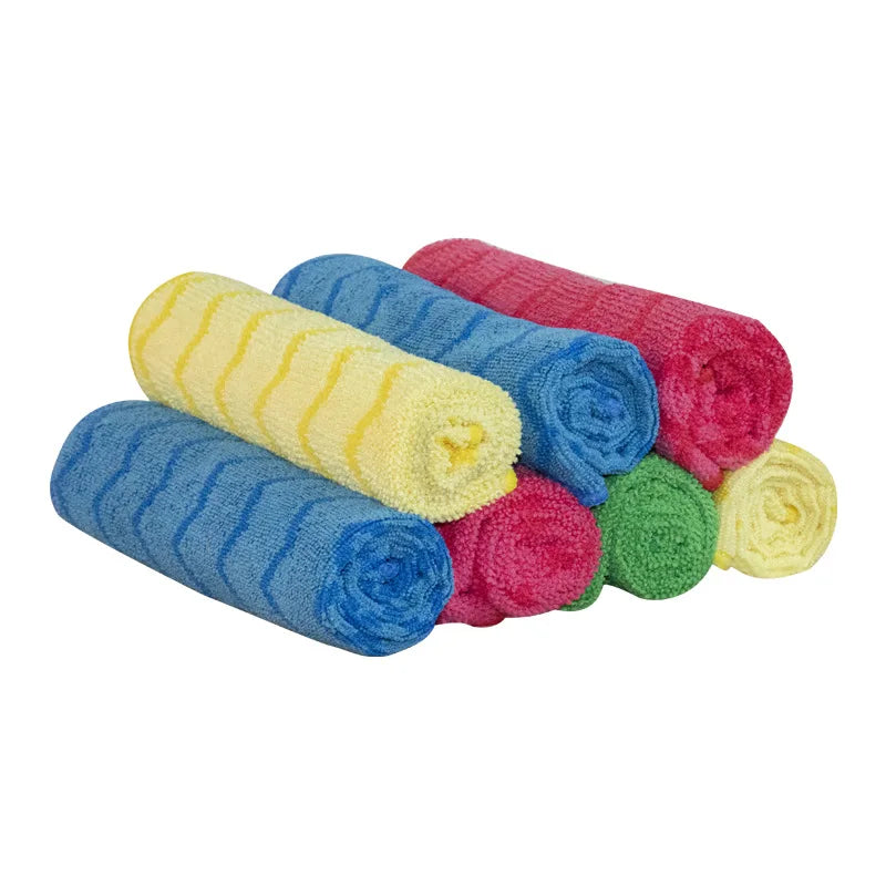 Esun Multifunction Woven Microfiber W Wave Scrubber Strip Cloth High Water Absorbency Strong Cleaning Capacity Kitchen