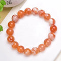 Sakura Cherry Blossom Flower Agate Crystal for Bracelet Cute Natural Quartz Bead Bracelets Weddings Anniversaries Gifts