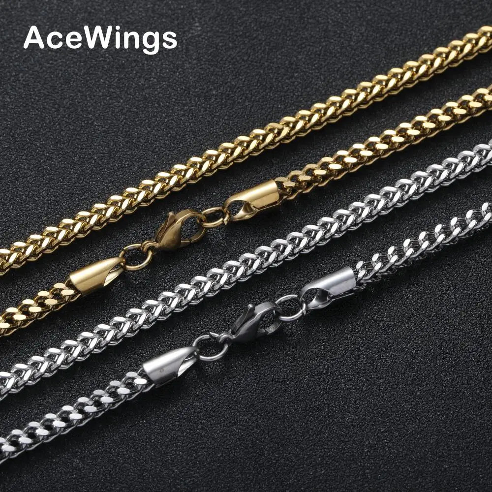 SC018    3mm 16" 18" 20" 22" 24"  Stainless Steel Chain Hip Hop Chain Necklace