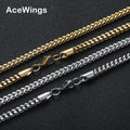 SC018    3mm 16" 18" 20" 22" 24"  Stainless Steel Chain Hip Hop Chain Necklace