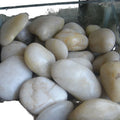 White Tumbled Pebble Stone Various Sizes for Home Decoration and Paving Made of Granite