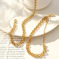 Wholesale Women Fashion Jewelry Stainless Steel Herringbone Necklace Ladies Bracelet Sets Bijoux Acier Inoxydable