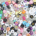 Russian and English 10mm Acrylic Alphabet Letter Beads Wholesale for Jewelry Making