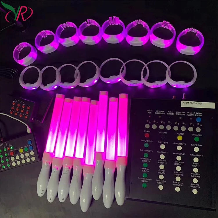 Factory Price Multi-Color Remote Control LED Flashing Light Stick Glow LED Stick Light Stick for Party MegaBDM