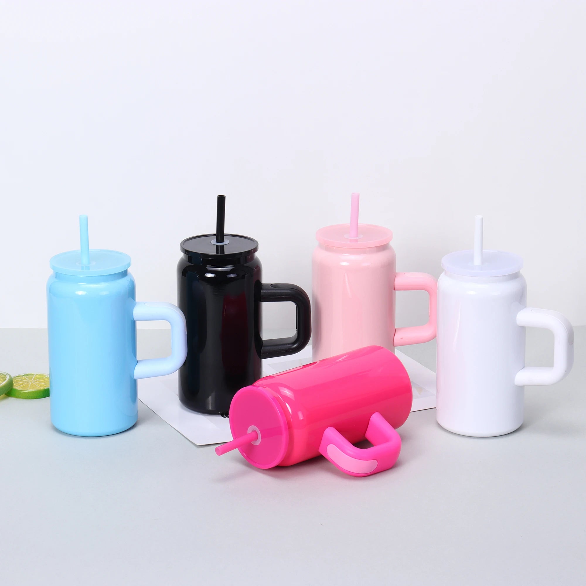 Custom 16oz Sublimation Stainless Steel Mug Double Wall Vacuum Insulated Soda Can with Handle