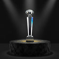 ADL Crystal Awards Company's Business Crystal Medal Cheap Business Gift for Annual Meeting Souvenir UV Printing Glass Trophy