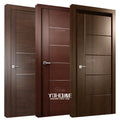 China Luxury Mdf Internal Hotel Living Room Fire Rate Timber Door Modern Bedroom Solid Wood Door for House Interior Wooden Doors