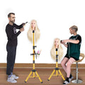 Leeons Professional Iron Adjustable Wig Stand Tripod Multifunctional Tray Canvas Mannequin Head 55 Inch Max Length Wig Making MegaBDM