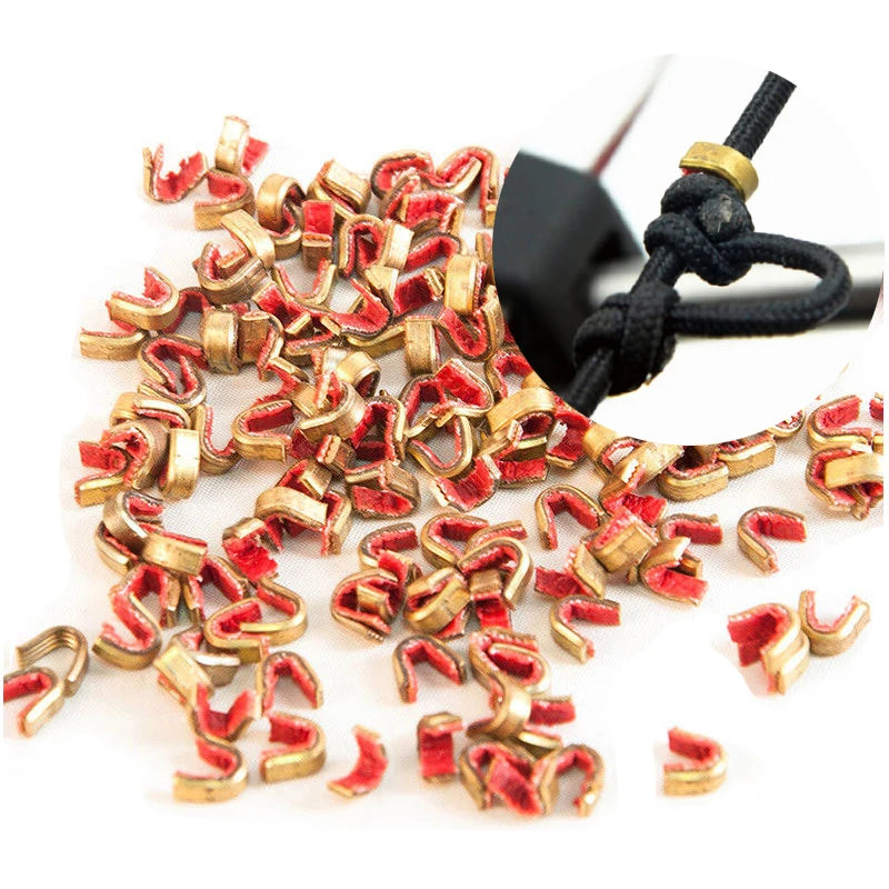 Linkboy Archery Anti-Slip Copper Buckle Bow String Nock Points Protect Buckle Clips Bow Arrow Shooting Hunting Accessories