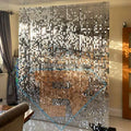 Clear Grid Panel Gold Interlocking 3d Shimmer Sequin Wall Panel for Wedding Birthday Party Decoration
