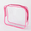 Custom Clear PVC Soft Cosmetic Zipper Bag Fashionable Portable Plastic Waterproof Toiletry Carry Pouch