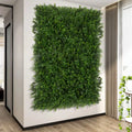 OEM ODM Artificial Green Grass Wall Hedge Panel 50x50cm Boxwood Ivy Fern Foliage Vertical Garden Indoor Outdoor Landscape Decor