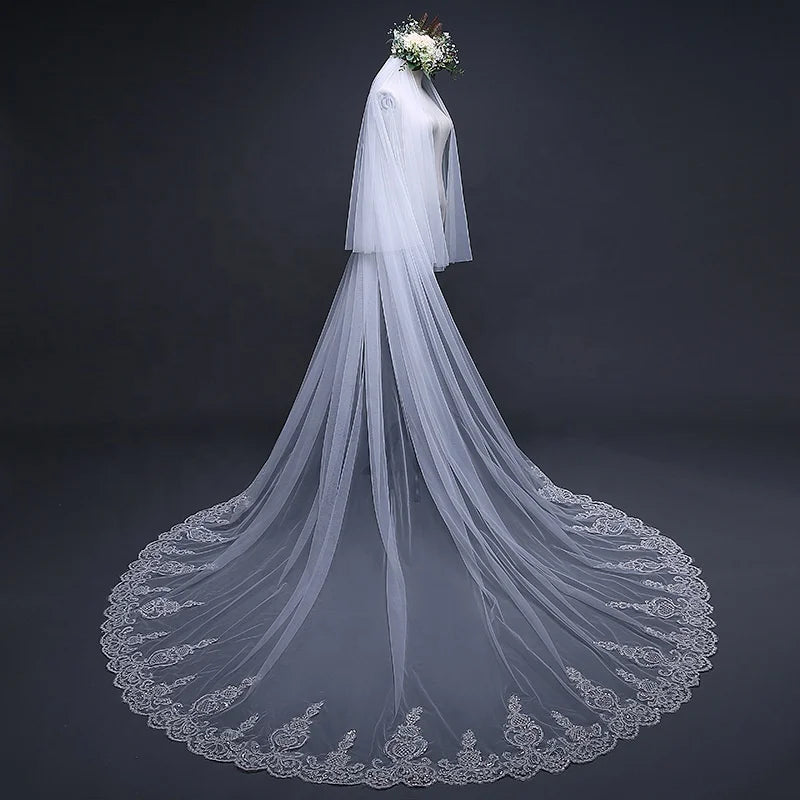 New Style Hot Lady Tulle Wedding Bridal Veil Lace Wedding Veil Wholesale MegaBDM
