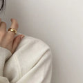 High End 18K Plain Gold Chunky Dome Rings Stainless Steel Trendy Simple Gold Plated Jewelry