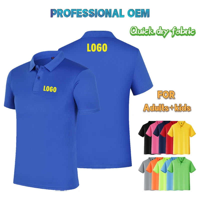 Promotion Sale Design Custom 100% Polyester Sublimation Men Golf Polo T Shirt for Kids and Adults