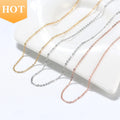 RINNTIN SC06 Cable Chain Necklace Women Jewelry Wholesale 18K Gold Italian 925 Sterling Silver Chains for Jewelry Making