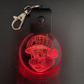 Factory Wholesale Custom Logo Led 7 Colors Display Glitter Clear Blank Acrylic Keychain for Diy Make Your Own Anime Key Chain