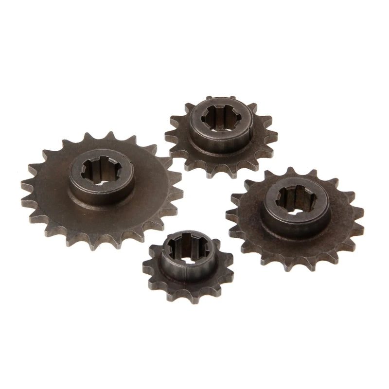 Motorcycle Front Gear Box Sprocket T8F 11/13/14/17/20T Pinion for 47/49cc Minimoto Mini Dirt Pit Bike Moped Scooter Brown Metal