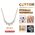 Luxury Fine Jewelry Banquet Cocktail Party Women Necklace 925 Sterling Silver Custom Moissanite Pendant Passes Diamond Tester