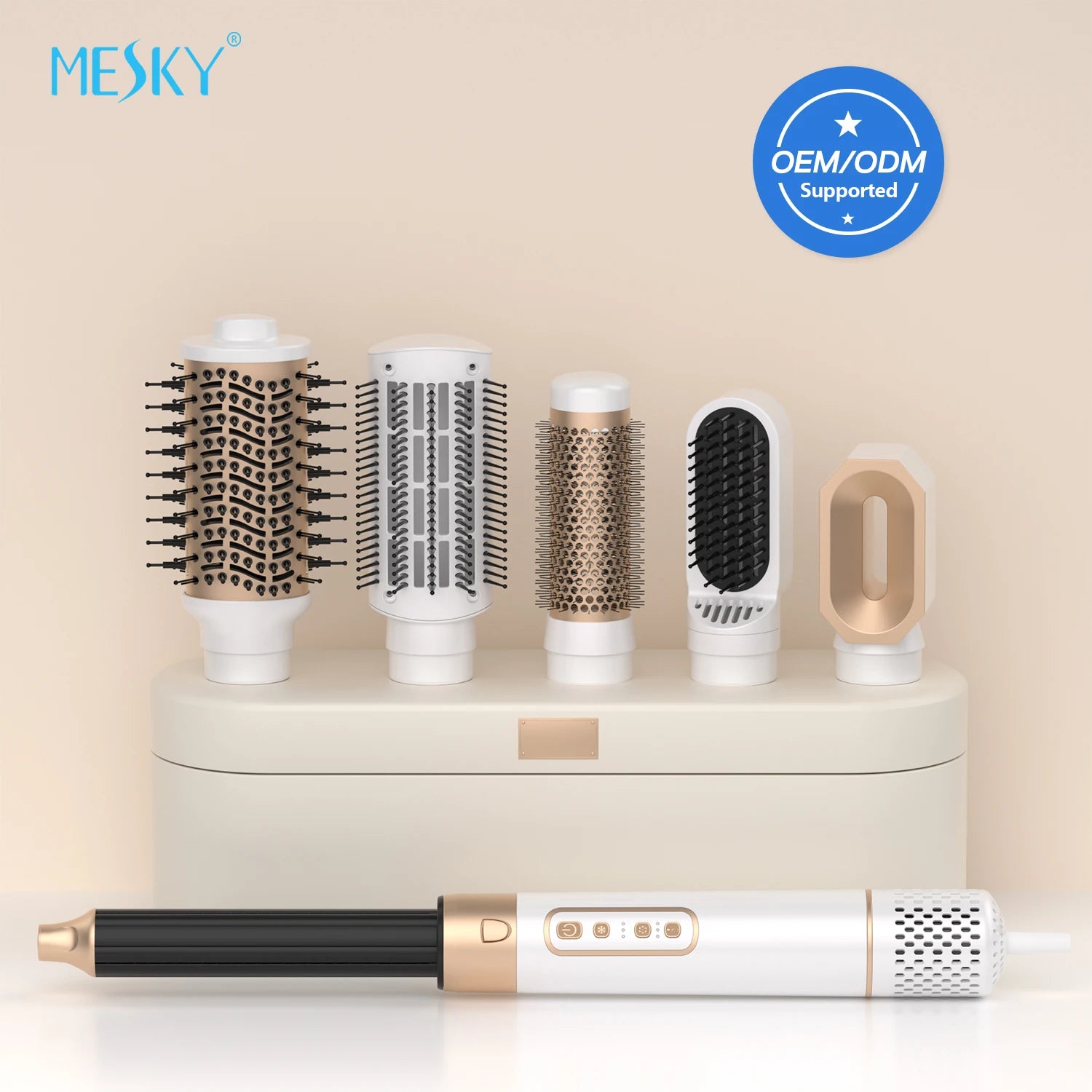 One-step Hair Dryer and Volumizer Motor Ionic Electric Hair Drying 5 in 1 Hot air Brush Hair Dryer Styler Curler