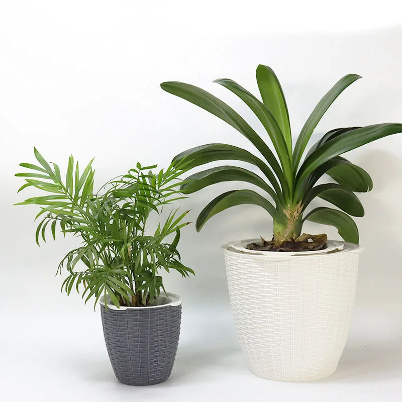 Aisimi Imitate Rattan Weave Plastic Basket Flower Pot