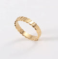 Fancy Jewelry Geometric Dragon Scales PVD 18K Gold Plated Stainless Steel Meaningful Rings for Women