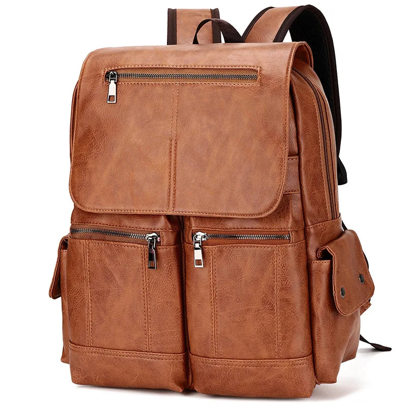 Custom Wholesale Sports Adults Man Multi Function Gym Leisure Weekend Duffle Pu Leather Computer Backpack Bag Unisex